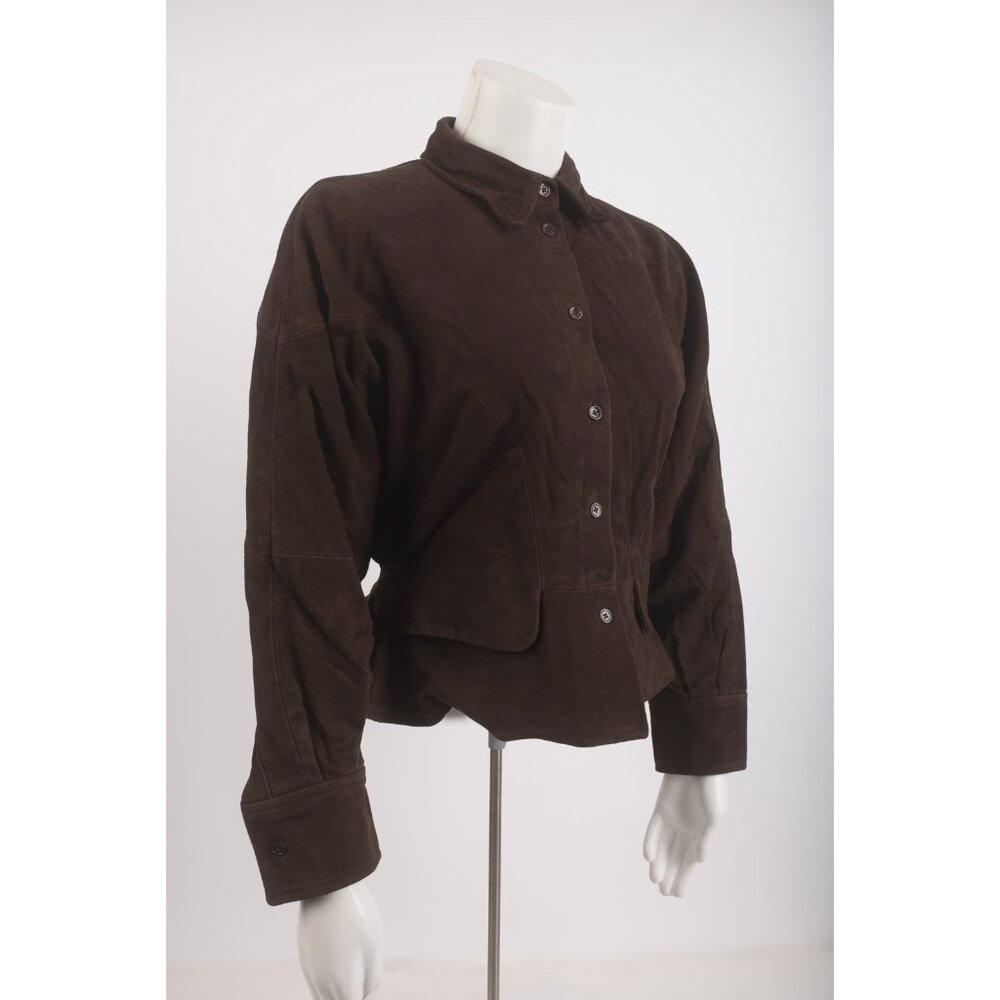 Zara Womans Jacket Coat 100% suede Leather Size XS Brown 1966/901 A/W 2024 NWT - Picture 5 of 9